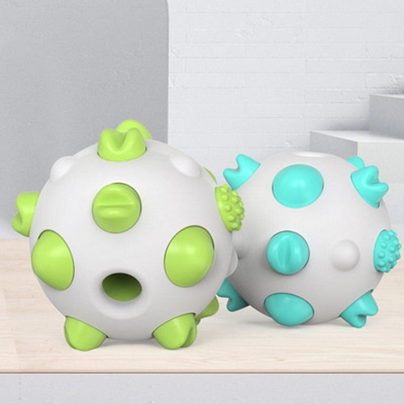 Pet Dog Toy Interactive Chew Toy Non Toxic Bite Resistant Rubber Ball - Yellow