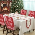 thumbnail image 4 of Christmas Snowflakes Chair Covers Set of 6 Winter Snow Red Background Simple Chair Back Covers Stretch Removable Washable Slipcovers Protector for Dining Room Kitchen Party Decor, 4 of 5
