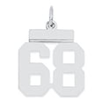 thumbnail image 3 of 925 Sterling Silver Small Polished Number 68 Charm Pendant, 3 of 5