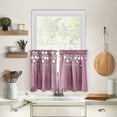 thumbnail image 4 of 2Pc Curtains Floral Curtains Kitchen Coffee Curtains Bedroom Rod Curtains Lace Short Curtains Lace Curtains 29 X 24 Inch 2 Panels, 4 of 9