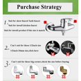 thumbnail image 4 of 2Pcs Shower Fixing Kit Equipment Pipe Cover Decorative Copper Bathroom Accessories Electroplating-Black, 4 of 5