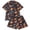 A40 Black, variant on FASHOFT Womens Halloween Pajamas Set Pumpkin Ghost Print Silk Satin Short Sleeve Button Down Shirts Shorts Pj Sets Cute Funny Lounge Set Beige M