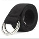 thumbnail image 1 of Men Ladies Canvas D Ring Belts Fabric Webbing Waist Belt Waistband, 1 of 1