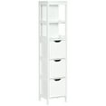 thumbnail image 2 of kleankin Tall Bathroom Cabinet, Slim Bathroom Storage Cabinet, Narrow Floor Cabinet with 3 Drawers and 2 Open Shelves, Linen Tower for Small Space, 2 of 9