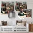 thumbnail image 4 of Designart "Rural Melodies Jukebox Jamboree Shades of Grey" Jukeboxes Metal Wall Art, Grey Metal Wall Decor, Modern Metal Art Decor For Entryway - 29x29 Inch, 4 of 6