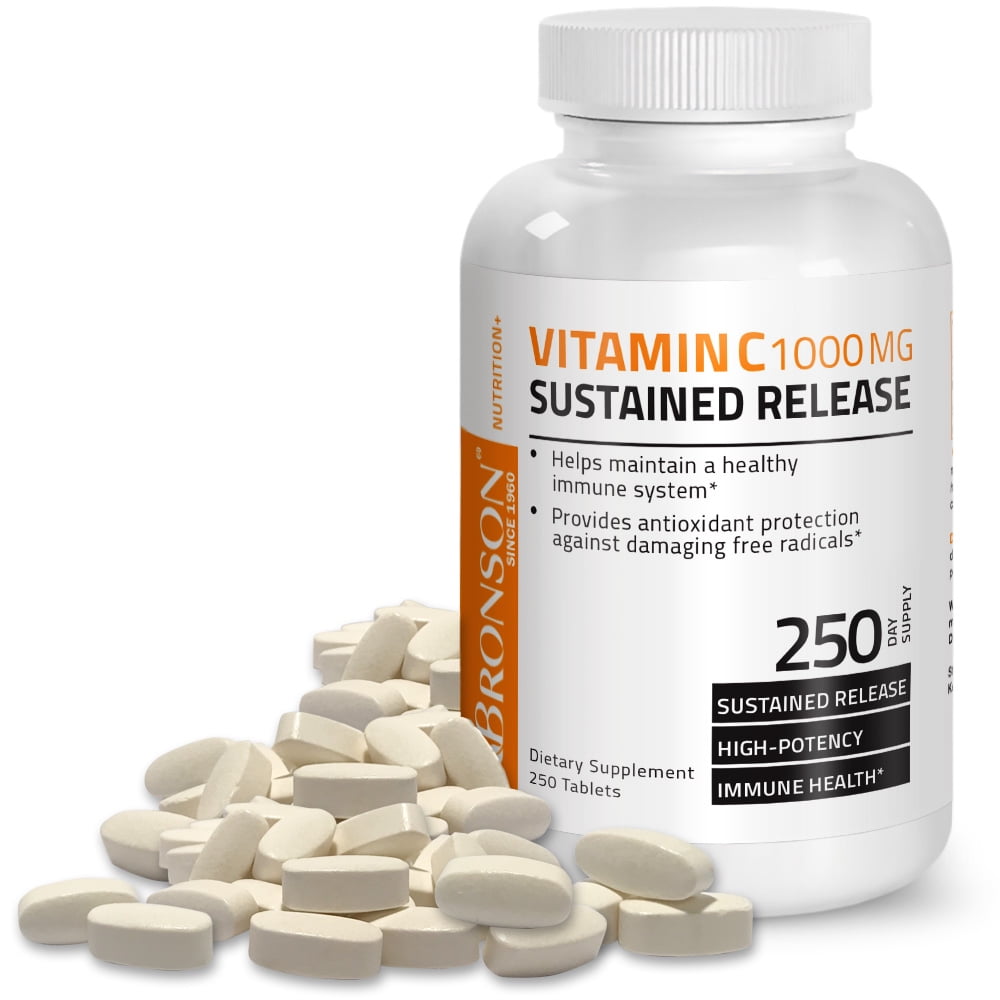 Bronson Vitamin C 1000 mg Sustained Release Premium NonGMO Ascorbic