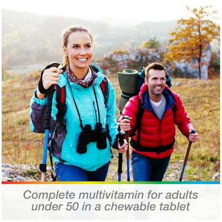 Centrum Chewable Multivitamin for Adults, Multivitamin/Multimineral Supplement With Vitamin C, D3, E and Antioxidants, Orange Burst Flavor - 100 Count