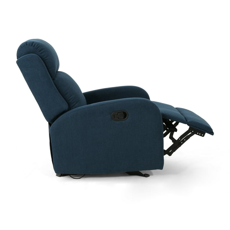 Free Shipping Noble House Jerome Standard Fabric Rocking Recliner Navy Blue Walmart