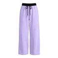 thumbnail image 5 of NAISIBABY Girls Sweatpants, Elastic Waist with Pockets Casual Comfortable Pants Purple Size 6, 5 of 8