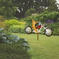 thumbnail image 4 of Wrought Iron Bike Wind Spinner with Standing Rod 3D Animal Cats Mouse Bicycle Outdoor Windmill Pinwheel Garden Yard Lawn, 4 of 11