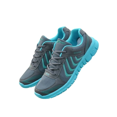 

Woobling Womens Comfortable Trainers Round Toe Walking Lace Up Athletic Shoes Lake Green 9.5