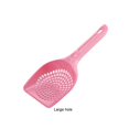 thumbnail image 2 of 6 Pieces Home Living Room Litter Box Scoop Assortment Waste Feces Portable PP Long Handle Spade Cleaning Tool Pets Supplies Pink Big Hole, 2 of 9