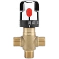 thumbnail image 1 of Válvula mezcladora termostática, con conector macho 1/2 NPT, válvula de control de temperatura del agua, latón macizo, 1 of 5