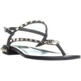 thumbnail image 1 of Womens Marc Fisher Pamali Studded Flat Sandals, Black, 5.5 US, 1 of 6