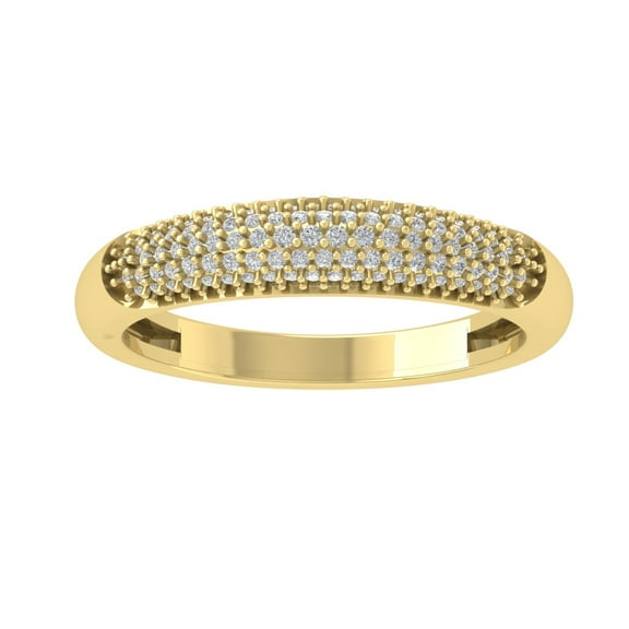 14K Yellow Gold Diamond Cluster Band Ring (1/3 cttw, I-J Color, I2-I3 Clarity) 5