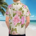 thumbnail image 6 of High Quality Hawaiian Shirts for Men Short Sleeve Aloha Beach Shirt Floral Summer Casual Button Down Shirts Blouses WKLE32, 6 of 7