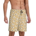 thumbnail image 2 of Kdxio Daisies Flowers Print Mens Sleep Shorts Bottoms Soft Comfy Pajama Wear Pants with Drawstring Pockets, 2 of 7