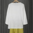 thumbnail image 3 of EDFBUYKRS Blouses for Women Long Sleeve Crew Neck Tunic Tops Buttons Side Fall Shirts M, 3 of 4