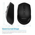 thumbnail image 2 of Macally Wireless Bluetooth Mouse - Long Lasting Rechargeable Mouse, Easy Cordless Travel - Compatible with BT Devices: Apple Mac MacBook Pro Air Laptop, Windows Desktop PC- Black(BTEZMOUSEBATB), 2 of 7