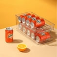 thumbnail image 2 of Oyajia Soda Can Organizer for Refrigerator with Removable Separator, Holds 12 Cans, BPA-Free, Clear, 2 of 11