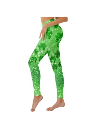 Women's St Patricks Day Asymmetrical Leggings High Waist Tummy Control  Clover Butt Scrunch Yoga Pants Athletic Tights : : Clothing, Shoes  