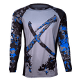 thumbnail image 2 of Men's Motocross Jersey Black, Blue Camo Urban X by Rated x Moto MX, ATV, Dirt Bike XL, Extra Large, 2 of 6