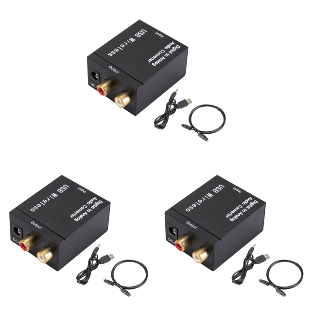 Kuymtek Convertidor DAC 192 KHz Fibra Óptica Compatible Con para Altavoz Receptor Amp