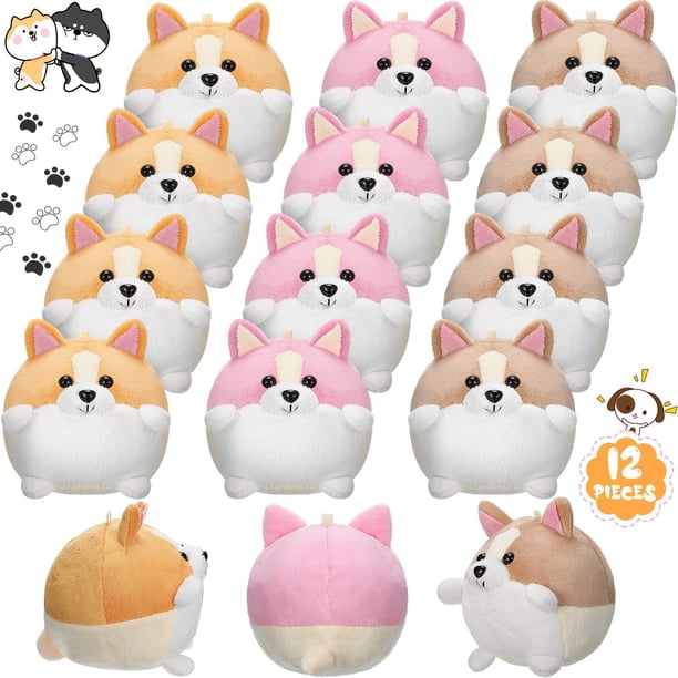 Juguete de peluche Skylety, 12 unidades, miniperros de 5 pulgadas para niños