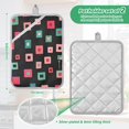 thumbnail image 6 of Yayeee Pot Holders Kitchen Heat Resistant with Pocket 7"x9.8" Cotton Oven Cooking Hot Pads, Red Block Pattern, 6 of 7