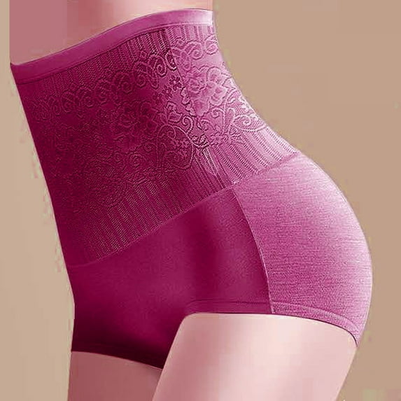 HUPOM Girls Panties Panties For Girls High Waist Casual Tie Comfort Waist Red 2XL