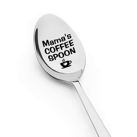 Mama Mothers Mother's Day Gifts from Daughter Son, Mom Birthday Gift for Mother Mama's Coffee Spoon for Mommy Retirement Gifts for Step Bonus Mom Engraved Spoon for Tea Coffee Lovers Gift for Mama