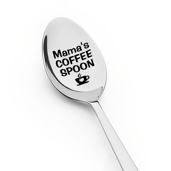 Mama Mothers Mother's Day Gifts from Daughter Son, Mom Birthday Gift for Mother Mama's Coffee Spoon for Mommy Retirement Gifts for Step Bonus Mom Engraved Spoon for Tea Coffee Lovers Gift for Mama
