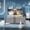 Antique Gray, variant on Sailvan Twin Wood Platform Bed Frame with LED Light and Storage Headboard White