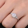 thumbnail image 2 of Moonstone Diamond Encrusted Ring Stylish Ring Engagement Ring, 2 of 8