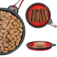 thumbnail image 5 of Deago 2 Pack Collapsible Dog Bowls, Portable Foldable Dogs Cats Travel Water Food Bowls with Carabiner Clip for Walking, Traveling,Hiking, 5 of 7