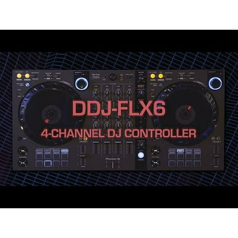 Pioneer DDJ-FLX6 4-Channel DJ Controller - Mixer, Audio Stereo for
