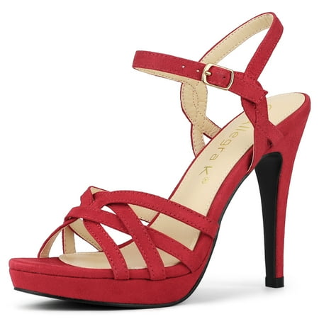 

Unique Bargains Women s Strappy Platform Slingback Stiletto Heels Sandals