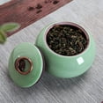 thumbnail image 2 of Luxshiny Ceramic Jars Vintage Chinese Style Storage Jars Ceramic Tea Canister Candy Jar Tea Jar Kitchen Canister Coffee Tea Sugar Container Light Green, 2 of 9