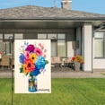 thumbnail image 3 of Amhnf Colorful Flower Bouquet In Jar Garden Flag For Home Outdoor Garden Yard Decor 12x18 inch, 3 of 5
