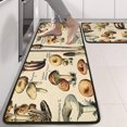thumbnail image 2 of Kitchen Rugs Sets Of 2,Brown Mushroom Label Light Pattern Anti Fatigue Kitchen Mat Rugs Non Slip Washable,Decorative Kitchen Floor Mats for Kitchen,Sink,Laundry,17"x47"+17"x47", 2 of 5