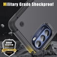 thumbnail image 3 of JTCASES for Motorola Moto Stylus 5G (2022)  Case, Foldable Kickstand Heavy Duty Protective Rugged Hybird Anti-slip Shockproof/Drop Resistant PC TPU Shell, Gray, 3 of 7