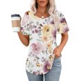thumbnail image 2 of Cute Summer Tops for Women Trendy Short Sleeve Shirts for Women Work Basic Fitted Short Sleeve Tees Skims Dupes Shirt Clearance Deals, 2 of 6
