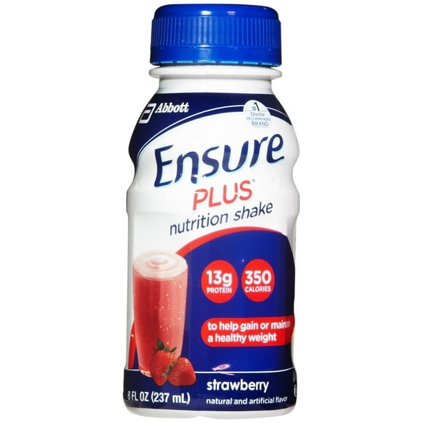 Ensure Plus Balanced Nutrition Drink Strawberry Cream 8 Oz 6 Pk Walmart Com