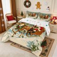 thumbnail image 3 of Erosebridal Santa Sleigh Queen Comforter Set 3 Pieces,Christmas Eve Comforter Sets Queen,Green,Reversible,1 Comforter and 2 Pillowcases, 3 of 6