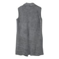 thumbnail image 5 of Winter Fuzzy Coats for Women Casual Sleeveless Vests Jacket with Pockets Open Front Fleece Long Cardigan New Women's Vests Jacket Gray L, 5 of 7