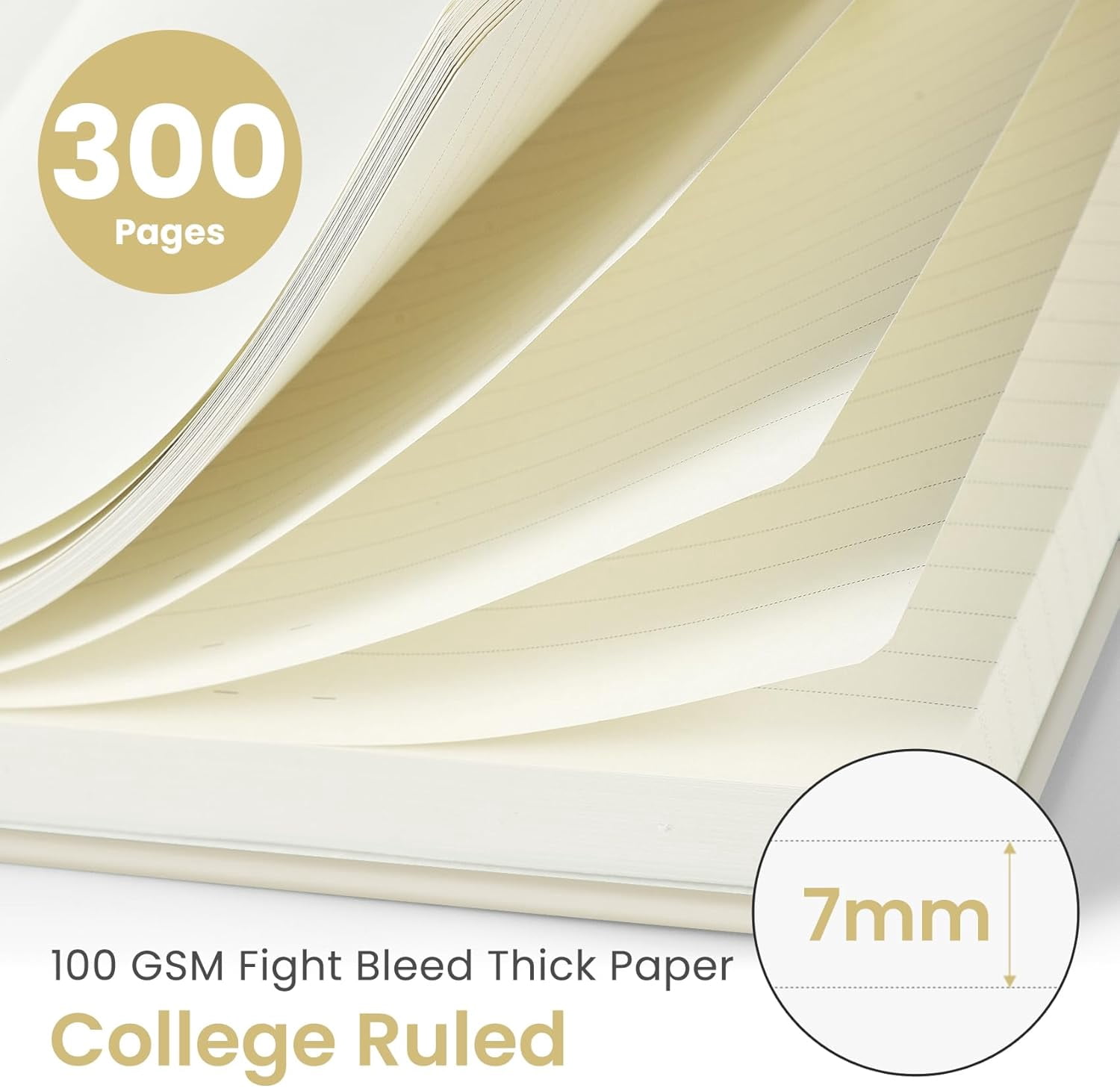 Lined Spiral Notebook Journal for Work, 300 Pages Thick B5 (7.1"x10") College Ruled Journal for Women & Writing, Hardcover Notebook for Note Taking, Perfect for Office Home School Supplies,