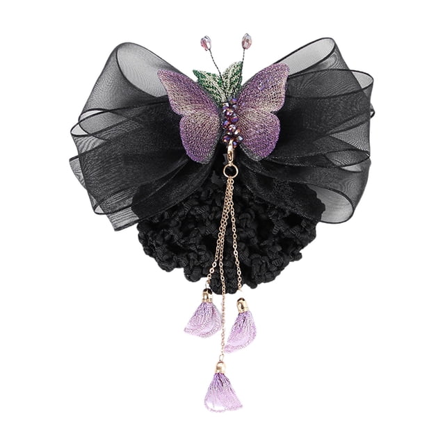 CSChome Filet de Cheveux Élastique à Franges Décoratif pour Femmes Accessoires de Cheveux