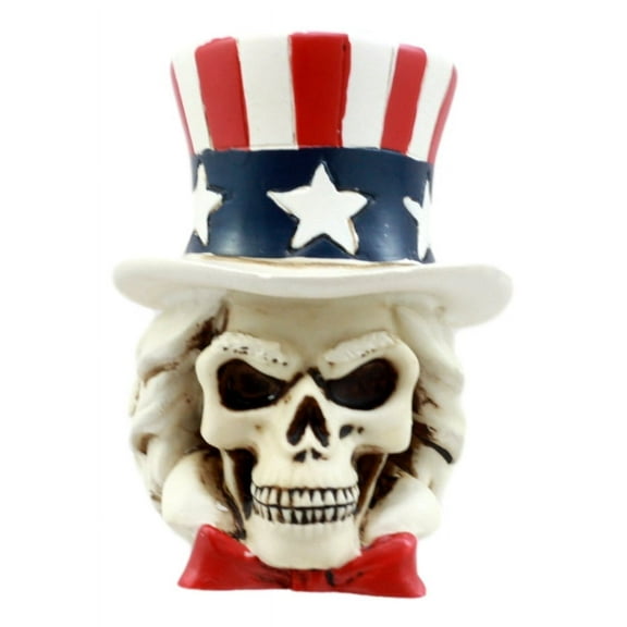 Ebros Uncle Sam Wants You Miniature Skull Figurine Patriotic Skeleton Bust Decorative Statue
