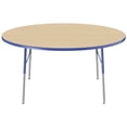 thumbnail image 3 of ECR4Kids 60in Round Everyday T-Mold Adjustable Activity Table Maple/Blue - Standard Swivel, 3 of 4