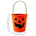 thumbnail image 4 of Halloween Treat Bag, Orange Pumpkin Candy Tote Bucket, Portable Felt Basket for Halloween Party Favor Supplies, 4 of 7